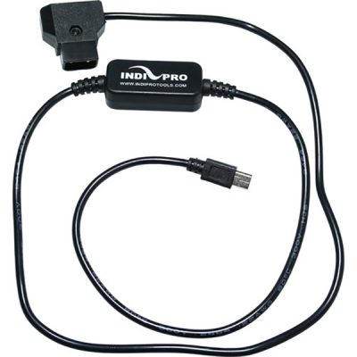 IndiPro Power Converter D-Tap to Mini USB 5V for GoPro Camera (30")