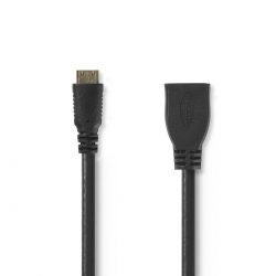 Connecteur mâle mini HDMI haute vitesse vers HDMI femelle