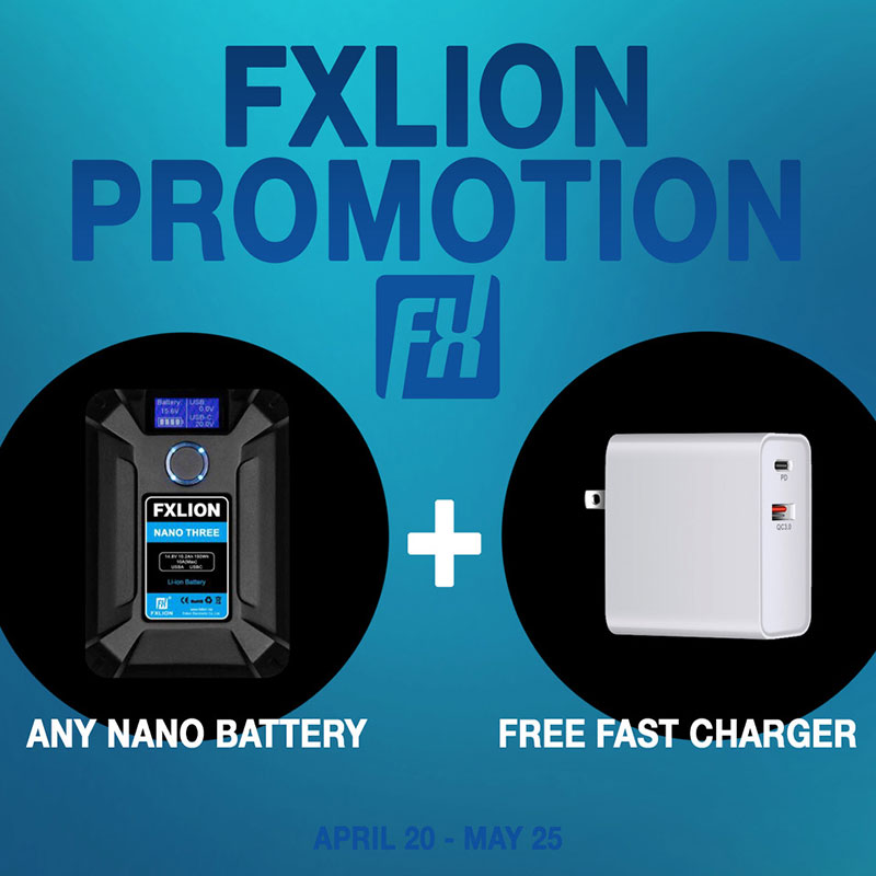 Free USB-C Fast Charger with FXLion Nano batteries