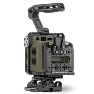 The Tilta Camera Cage for Freefly Ember S5K comes with a backplate that can swivel for variety.