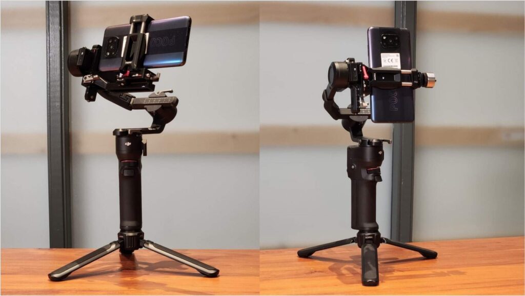 Use the Phone Mounting Bracket for RS3 Mini to turn your gimbal into a phone gimbal. Utilizing a 60g Tilta Counterweight and a Smallrig Cold Shoe Adapter/Tilta Functional Cold Shoe Mounting Bracket will balance the gimbal sufficiently for vertical filmmaking.