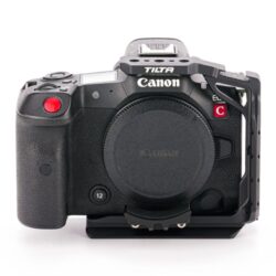 The Half Camera Cage for the Canon R5C provides a level of protection, as well as a series of mounting points for additional accessories