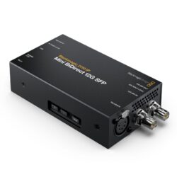 The Blackmagic 2110 IP Mini BiDirect 12G SFP is a converter built to connect broadcast cameras with SDI connections to SMPTE-2110 IP video systems.
