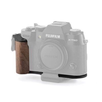 Mounting Baseplate with Wooden Grip (TA-T71-WG-B_S) for Fujifilm XT 50 baseplate black